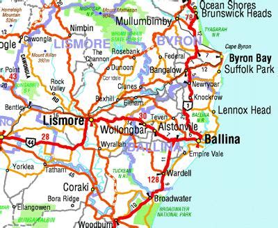 map of Lismore .